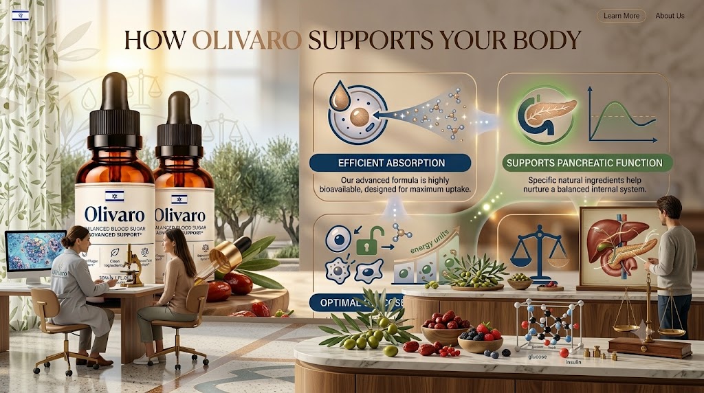 How Olivaro works: efficient absorption, supports pancreatic function, optimal glucose metabolism