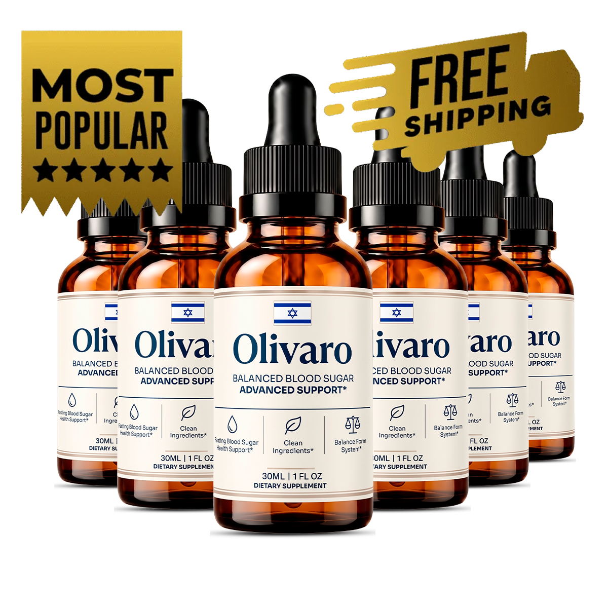 Olivaro balanced blood sugar support drops bottles